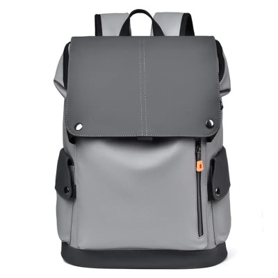 High Quality PU Leather Waterproof Men's Laptop Backpack Large Computer Backpack for Business Urban Man Backpack USB Charging